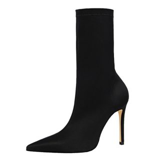 2021 Winter Fashion Women Boots Pointed Toe Elastic Ankle Boots Thin High Heels Shoes Woman Autumn Female Socks Boots WSH4196