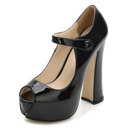 2022 New Autumn Women Shoes Elegant Open Toe Pumps High Heels Platform Shoes Woman for Party Wedding Big Size 44 45 46 WSH4106 - Image 2