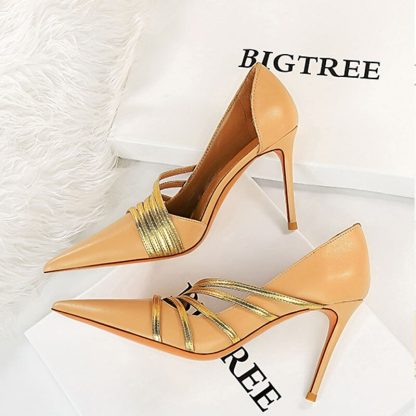 2022 Women Pumps Sexy High Heels Shoes Woman Side Hollow Stiletto Party Shoes Pointed Toe Sandals Summer Women's Shoes WSH4338 - Image 3