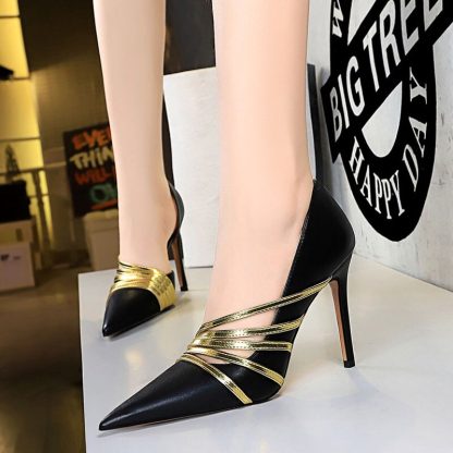 2022 Women Pumps Sexy High Heels Shoes Woman Side Hollow Stiletto Party Shoes Pointed Toe Sandals Summer Women's Shoes WSH4338 - Image 6