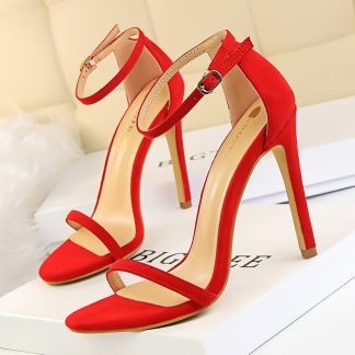 Brand Quality Shoes Women Sandals Silk Sexy High Heels 11CM Ladies Stiletto Wedding Party Office Summer Sandalias Mujer WSH4132