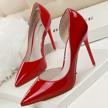 Candy Color Thin High Heels Pumps Shoes Woman Side Empty Stilettos Women Heels Shoes Party Office Wedding Shoes for Lady WSH4117 - Image 3