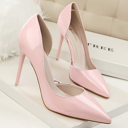 Candy Color Thin High Heels Pumps Shoes Woman Side Empty Stilettos Women Heels Shoes Party Office Wedding Shoes for Lady WSH4117 - Image 5