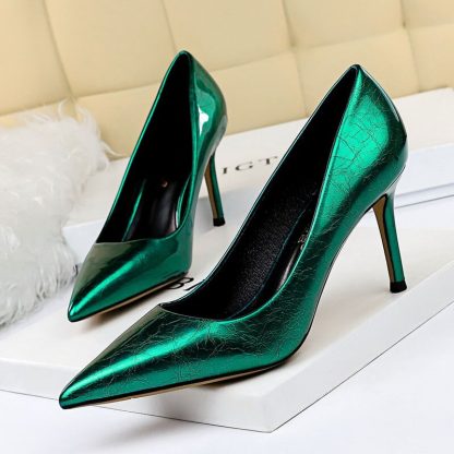 Glitter Women Pumps Sexy High Heels Shoes Pointed Toe 8CM Heels Nightclub Lady Shoes Party Dress Shoes Plus Size 34-43 WSH4346 - Image 2
