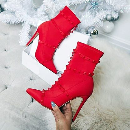 Plus Size 35-42 Women Boots Autumn Winter High Heels Shoes Woman Sexy Ladies Booties Pointed Toe Pumps Boots for Women WSH3528 - Image 3