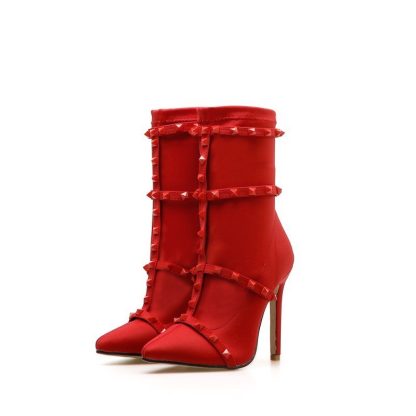 Plus Size 35-42 Women Boots Autumn Winter High Heels Shoes Woman Sexy Ladies Booties Pointed Toe Pumps Boots for Women WSH3528 - Image 5