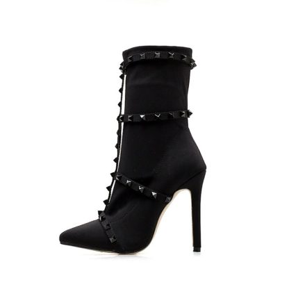 Plus Size 35-42 Women Boots Autumn Winter High Heels Shoes Woman Sexy Ladies Booties Pointed Toe Pumps Boots for Women WSH3528 - Image 6