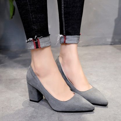 Sapato feminino autumn ladies work shoes cashmere round head casual shoes high heel low heel platform comfortable shoes WSH3183 - Image 11