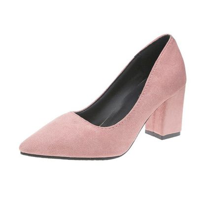 Sapato feminino autumn ladies work shoes cashmere round head casual shoes high heel low heel platform comfortable shoes WSH3183 - Image 6