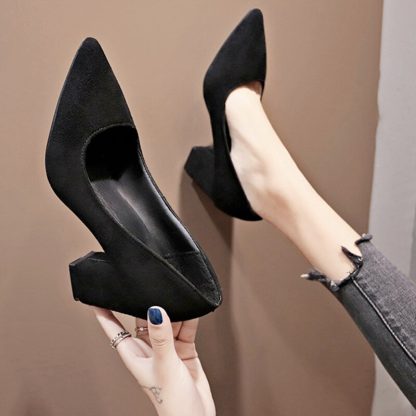 Sapato feminino autumn ladies work shoes cashmere round head casual shoes high heel low heel platform comfortable shoes WSH3183 - Image 8