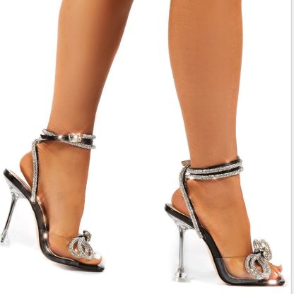 Women Gladiator Sandals Shoes Sexy Transparent High Heels Sandals Women Summer Party Dress Shoes Ladies Pumps Size 42 WSH3940 - Image 2