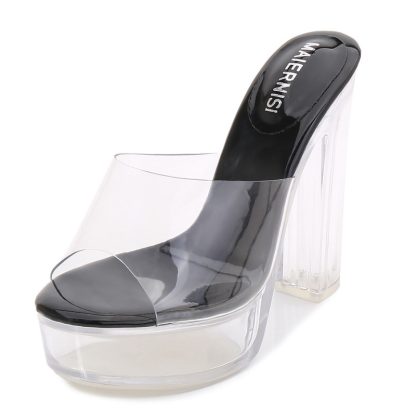 Women Pumps Sexy Clear High Heels Women Shoes PVC Transparent Platform Sandals Ladies Shoes Summer Slipper Sandals Women WSH4094 - Image 3
