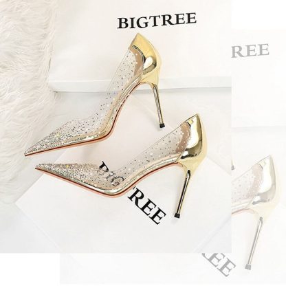 Women Pumps Sexy Summer Shoes Woman PVC Transparent Stilettos Fashion Rhinestone High Heels Party Shoes Women Sandals WSH4334 - Image 6