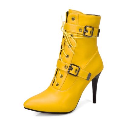 Women Shoes Thin High Heels Women Boots New Autumn Winter Sexy Pointed Toe Solid Ankle Boot for Women botines mujer 2021 WSH3683 - Image 4