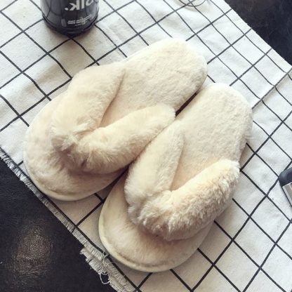 Women Slippers Winter House Faux Fur Warm Flat Female Shoes Slip on Home Furry Ladies Slippers Indoor Slides Size 36-43 - Image 5