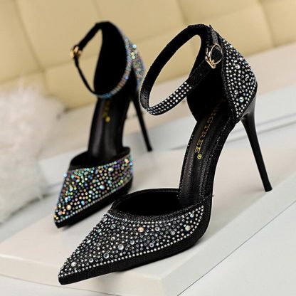 Women's Stiletto High Heel Dress Pumps Pointy Toe Lady Bridal Wedding Evening Party Shoes with Rhinestone Women Sandals WSH4128 - Image 4